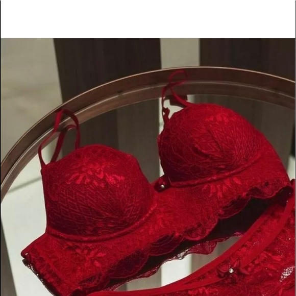 Other - NWT ❤️Brazilian Style Gorgeous Sexy Hot Red Lace Padded Bra L PERFECT4VALENTINE